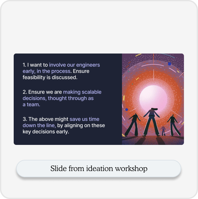 Slide from ideation workshop